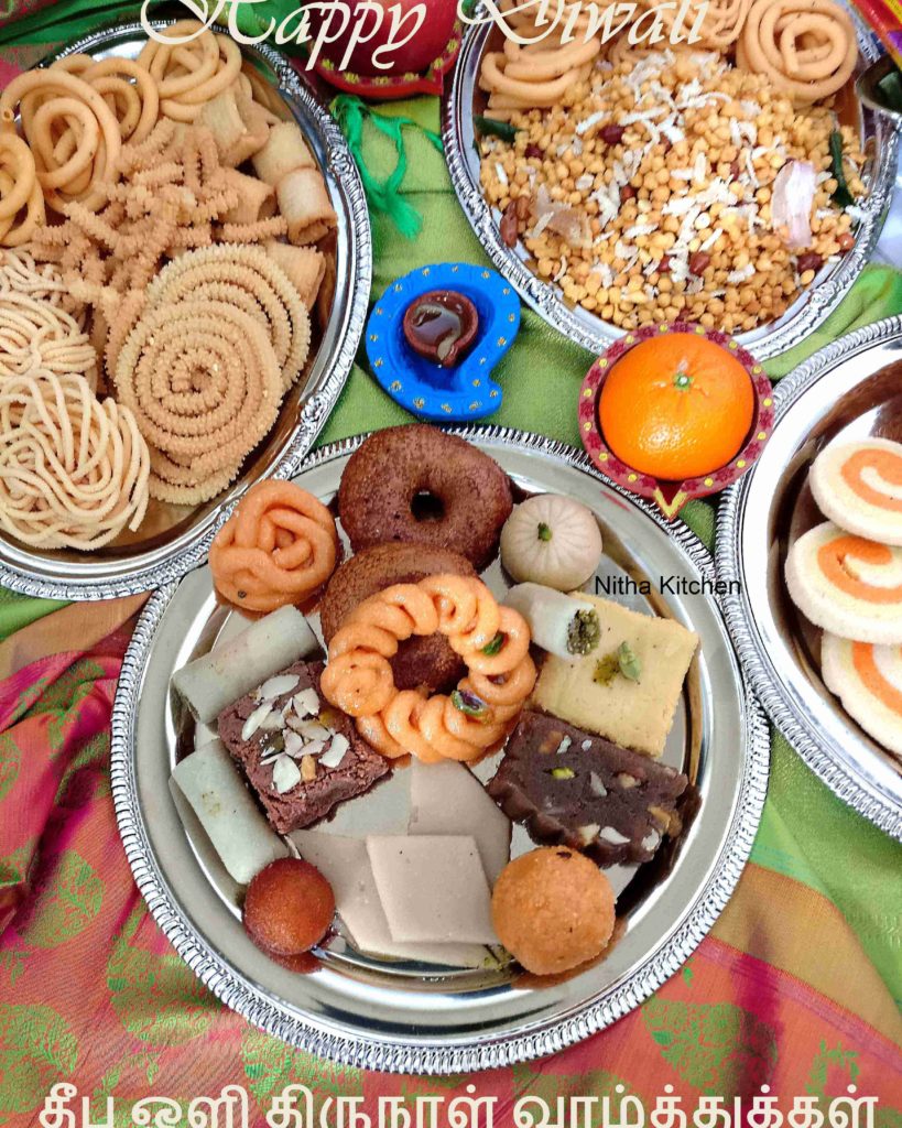 Diwali collection snack sweet and savories from nitha kitchen