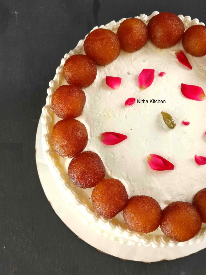Eggless Gulab jamun cake | best Jamun cake - Traditionally Modern Food