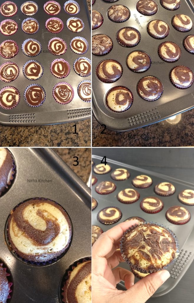 marble cake boutique cupcakes with vanilla buttercream frosting recipe in detail with step by step pictures