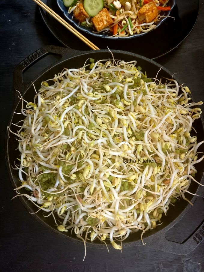 How To Grow Mung Bean Sprouts Video Tutorial Nitha Kitchen