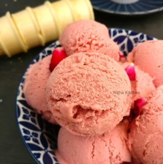 Strawberry Custard Ice Cream Video Recipe - Nitha Kitchen